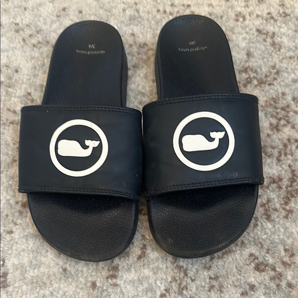 Vineyard Vines Navy Slide Sandals